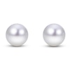 Thumbnail Image 2 of Akoya Cultured Pearl Stud Earrings 14K Yellow Gold 5.5-6mm