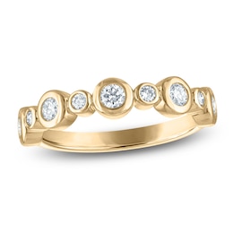 Lab-Grown Diamond Bezel-Set Stacking Ring 3/8 ct tw 14K Yellow Gold