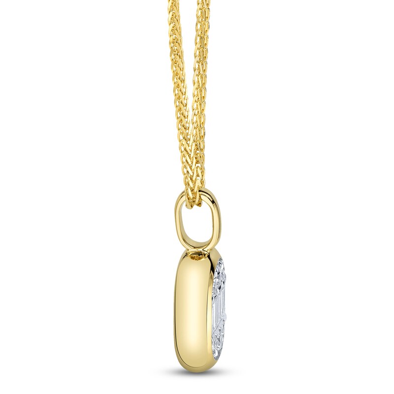 Main Image 2 of Shy ICON Lumeria Baguette & Round-Cut Multi-Diamond Necklace 1/2 ct tw 14K Yellow Gold 18"