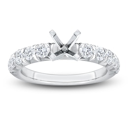 Certified Diamond Engagement Ring Setting 1 ct tw 14K White Gold