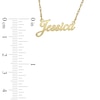 Thumbnail Image 4 of Script Name Necklace 24K Yellow Gold-Plated Sterling Silver 18"