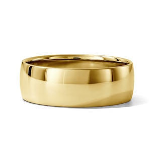 Comfort Fit Wedding Band 10K Yellow Gold 7mm
