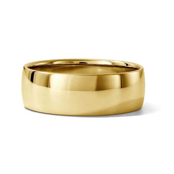 Comfort Fit Wedding Band 10K Yellow Gold 7mm