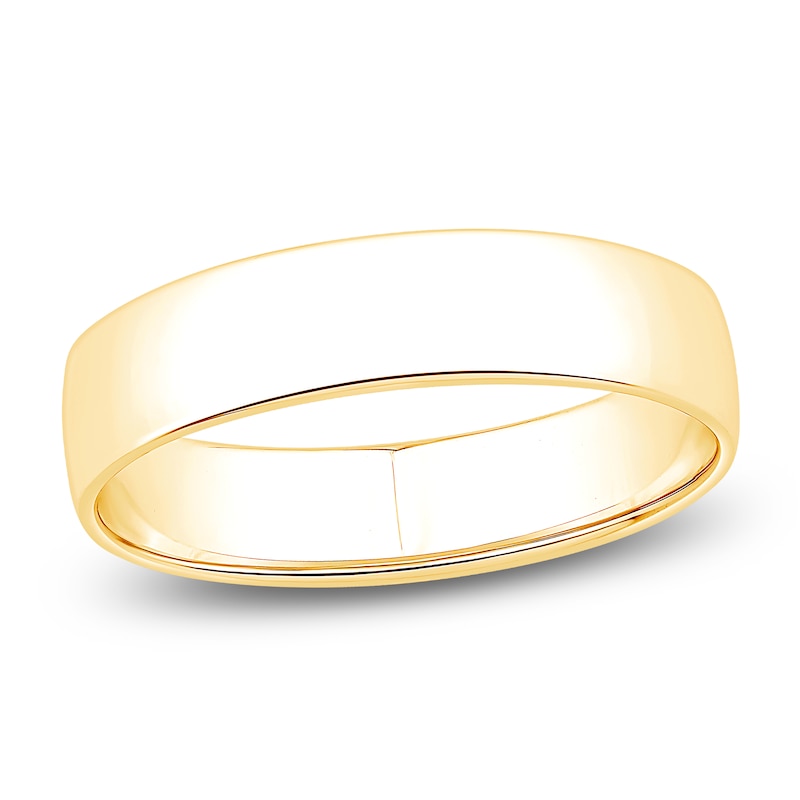 Main Image 1 of Men's Domed Wedding Band 10K Yellow Gold 5mm