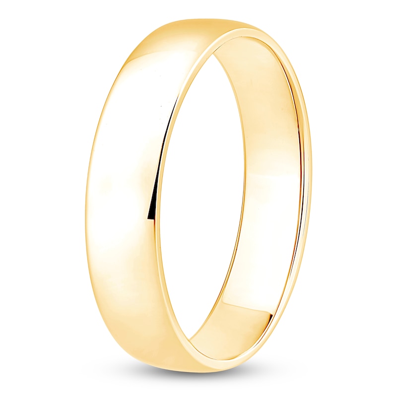 Main Image 2 of Men's Domed Wedding Band 10K Yellow Gold 5mm