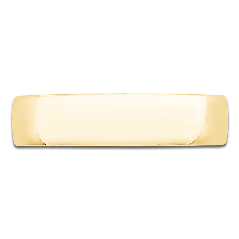 Main Image 3 of Men's Domed Wedding Band 10K Yellow Gold 5mm