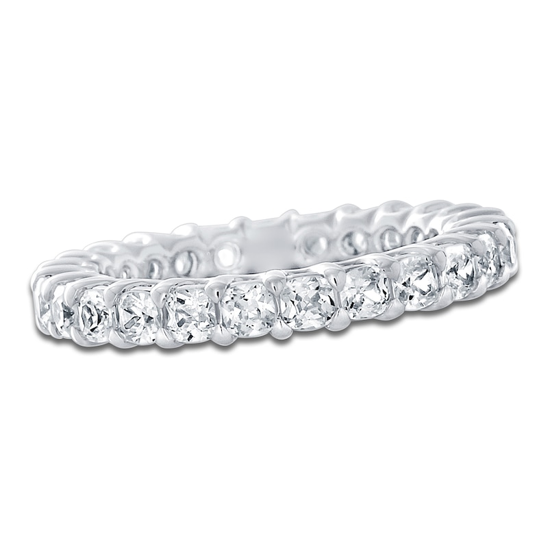 Main Image 1 of Certified Cushion-Cut Diamond Eternity Band 1-5/8 to 2 ct tw Platinum
