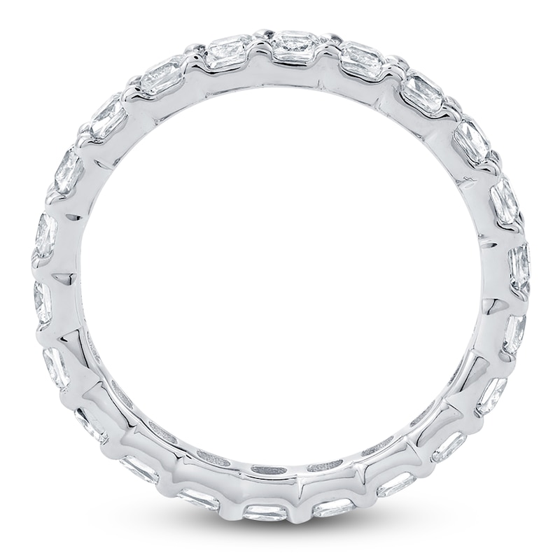 Main Image 2 of Certified Cushion-Cut Diamond Eternity Band 1-5/8 to 2 ct tw Platinum