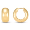 Thumbnail Image 3 of Chunky Huggie Hoop Earrings 10K Yellow Gold