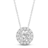 Thumbnail Image 1 of Jared Signature Lab-Grown Diamond Halo Necklace 2 ct tw 14K White Gold 18"