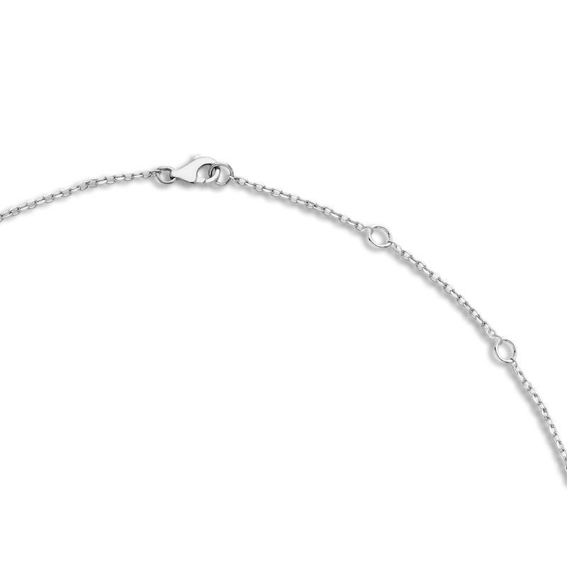 Main Image 4 of Jared Signature Lab-Grown Diamond Halo Necklace 2 ct tw 14K White Gold 18"