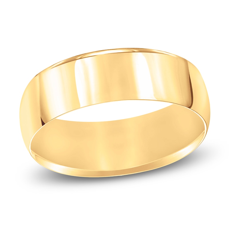 Main Image 1 of Men's Polished Wedding Band 14K Yellow Gold 7mm