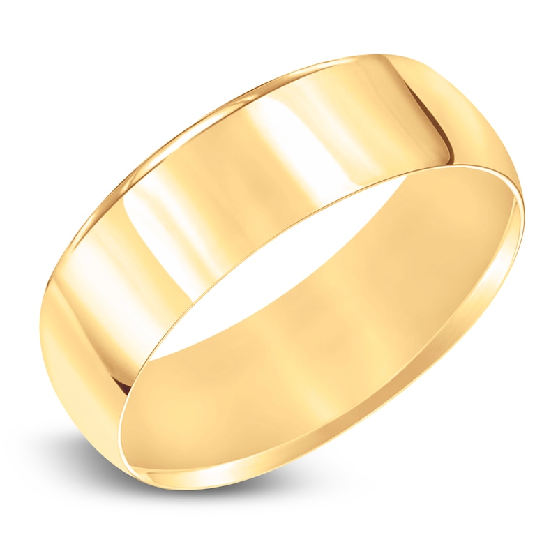 Main Image 2 of Men's Polished Wedding Band 14K Yellow Gold 7mm