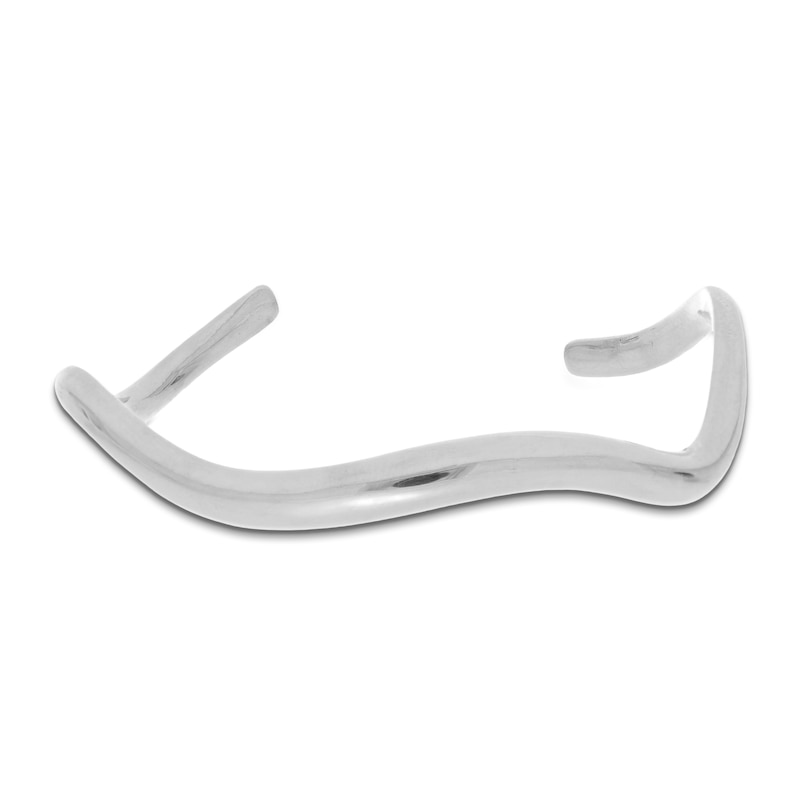 Main Image 1 of Italia D'Oro Wave Cuff Bracelet 14K White Gold