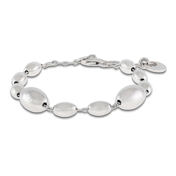 Italia D'Argento Pebble Bead Bracelet Sterling Silver 7.5"
