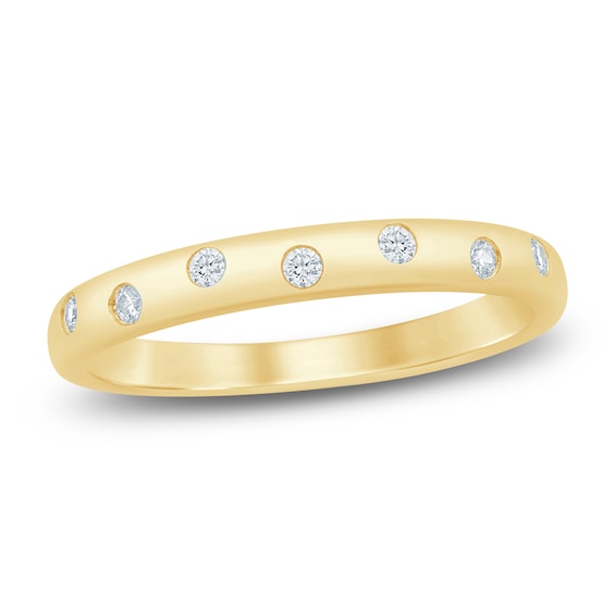 Chosen Certified Diamond Bubble Stackable Ring 1/10 ct tw 14K Yellow Gold