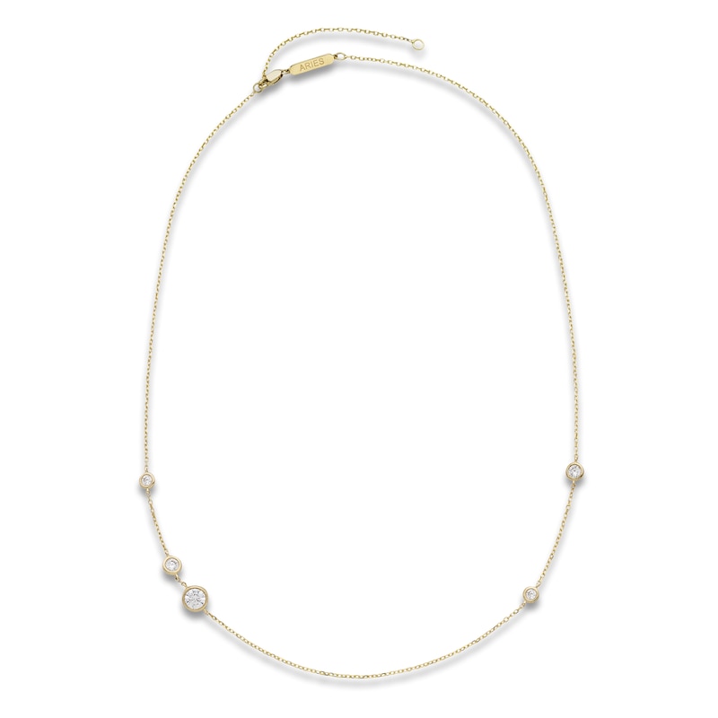 Main Image 1 of Constellations by Jared Lab-Grown Diamond Aries Necklace 3/4 ct tw 10K Yellow Gold 18"
