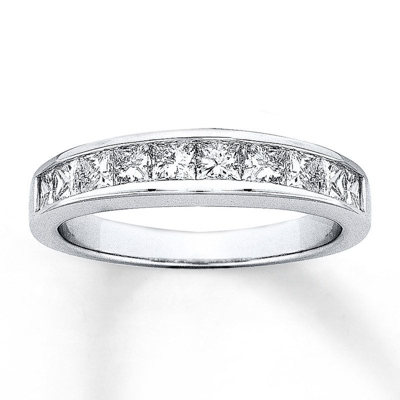 Diamond Anniversary Band 1/2 ct tw Princess-cut 14K White Gold