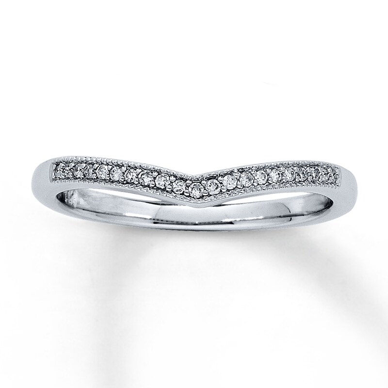 Main Image 1 of Diamond Anniversary Ring 1/15 ct tw Round-cut 14K White Gold
