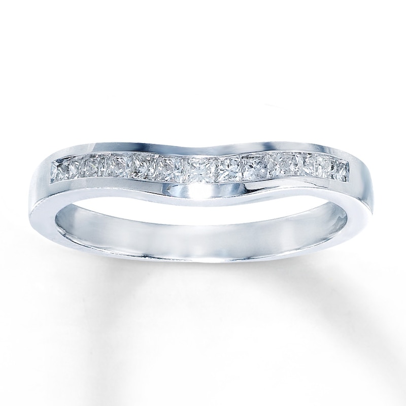 Diamond Ring 1/3 ct tw Princess-Cut 14K White Gold