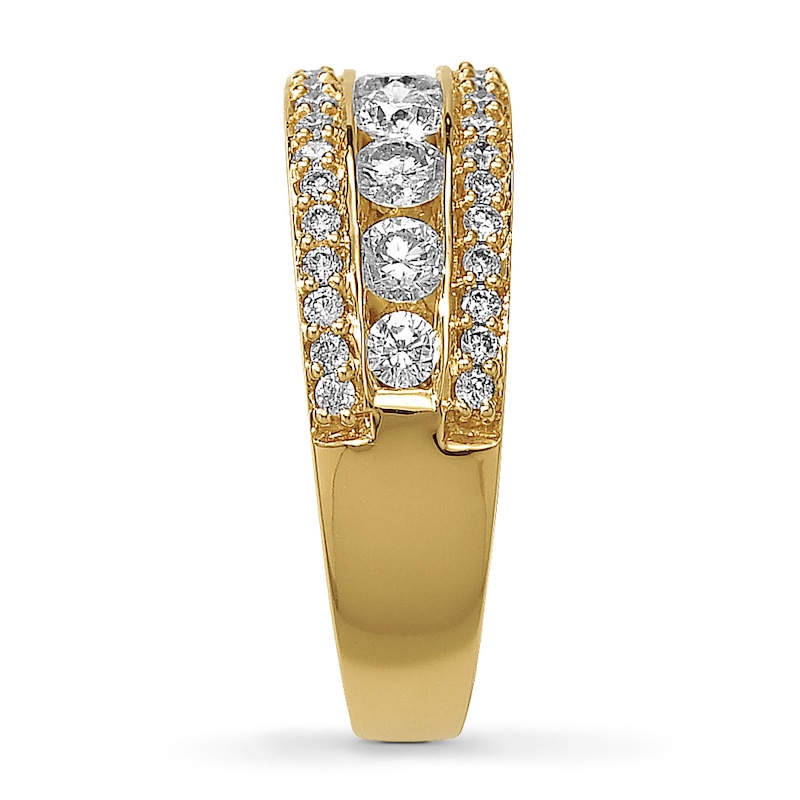 Diamond Anniversary Ring 1 ct tw Round-cut 14K Yellow Gold