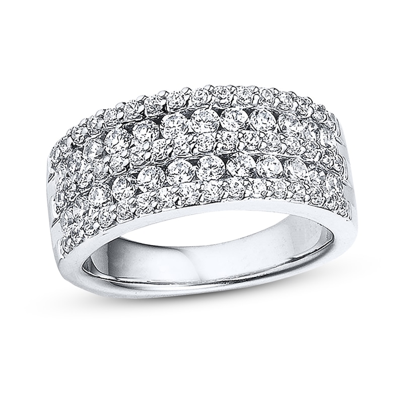 Main Image 1 of Diamond Anniversary Band 1 1/4 ct tw Ideal-cut 18K White Gold