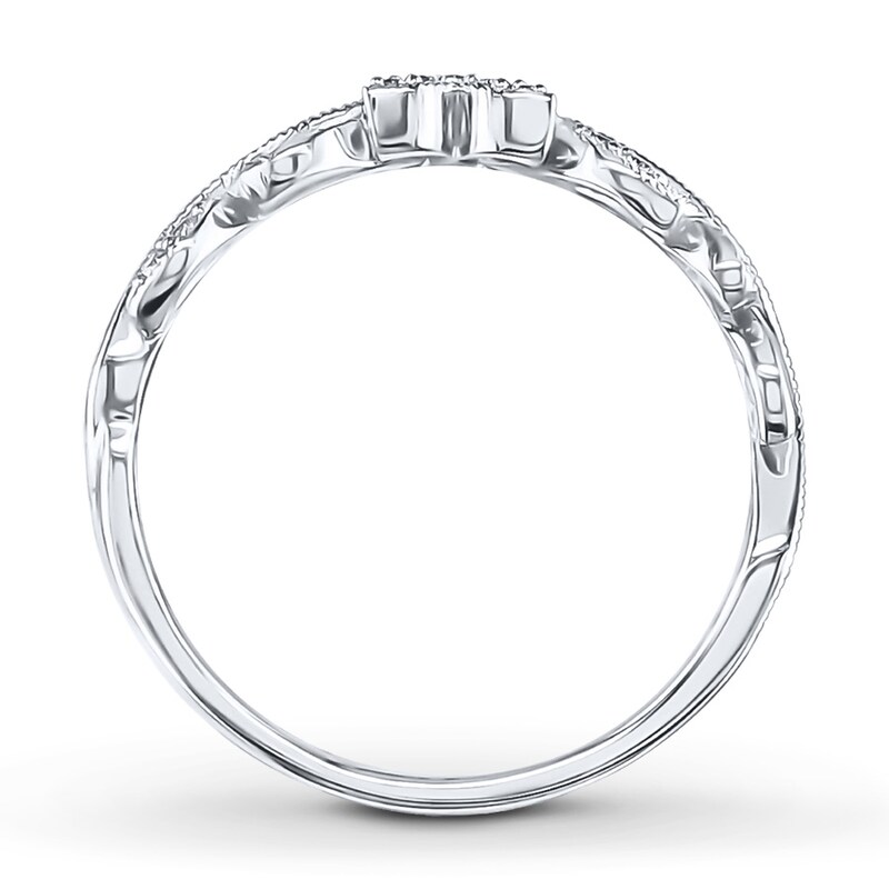 Diamond Band 1/10 ct tw Round-cut 10K White Gold