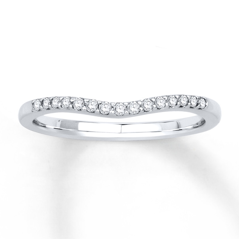 Colorless Diamond Ring 1/10 ct tw Round-cut 14K White Gold