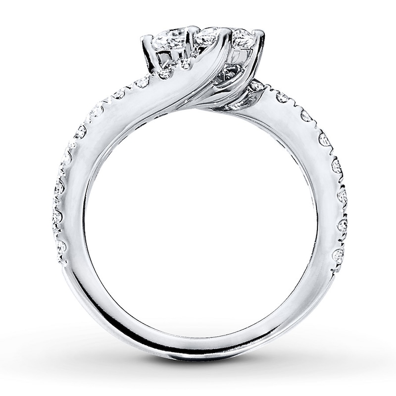Main Image 4 of Ever Us Two-Stone Ring 1-1/2 ct tw Diamonds 14K White Gold