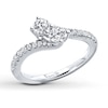 Thumbnail Image 2 of Ever Us Two-Stone Ring 3/4 ct tw Diamonds 14K White Gold