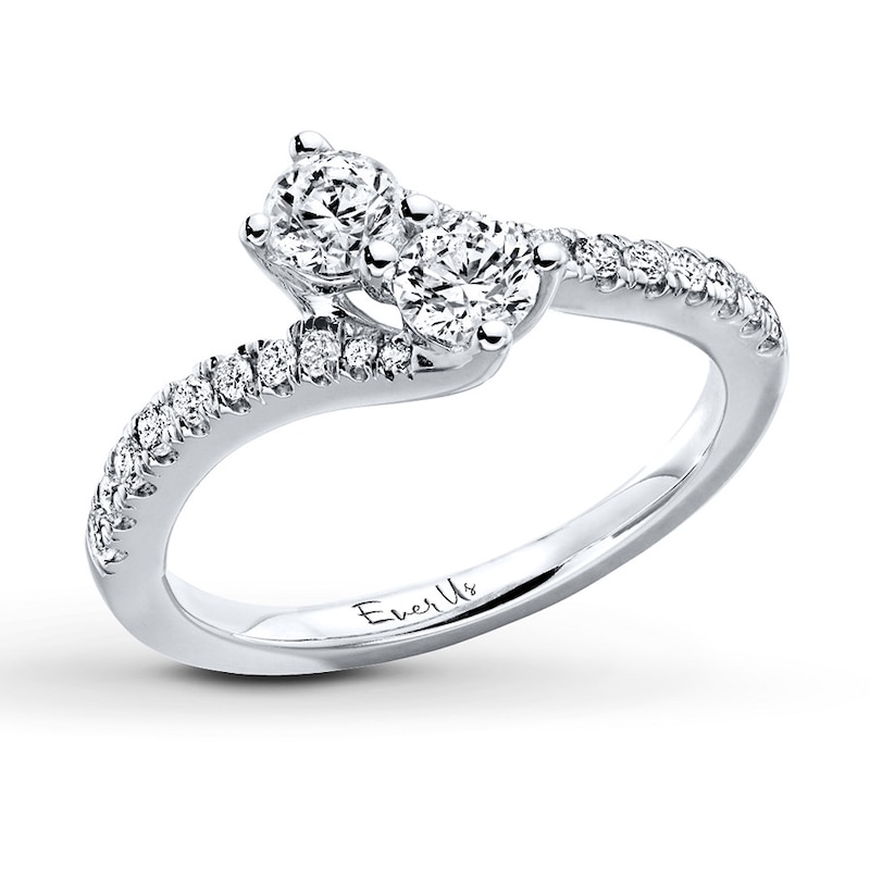 Ever Us Two-Stone Ring 3/4 ct tw Diamonds 14K White Gold