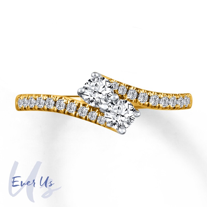 Ever Us Two-Stone Diamond Ring 1/2 ct tw 14K Yellow Gold