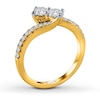 Thumbnail Image 1 of Ever Us Two-Stone Ring 1/2 ct tw Diamonds 14K Yellow Gold