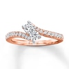 Thumbnail Image 0 of Ever Us Two-Stone Ring 1/2 ct tw Diamonds 14K Rose Gold