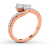 Thumbnail Image 1 of Ever Us Two-Stone Ring 1/2 ct tw Diamonds 14K Rose Gold