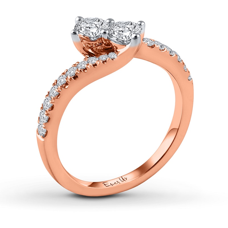 Ever Us Two-Stone Ring 1/2 ct tw Diamonds 14K Rose Gold