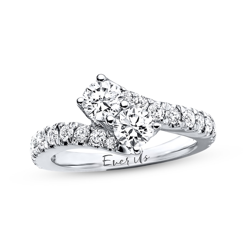Main Image 1 of Ever Us SI2 Quality Two-Stone Diamond Ring 1-1/2 ct tw 14K Gold
