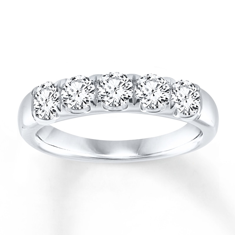Main Image 1 of Diamond Anniversary Band 1 ct tw Round-cut 14K White Gold