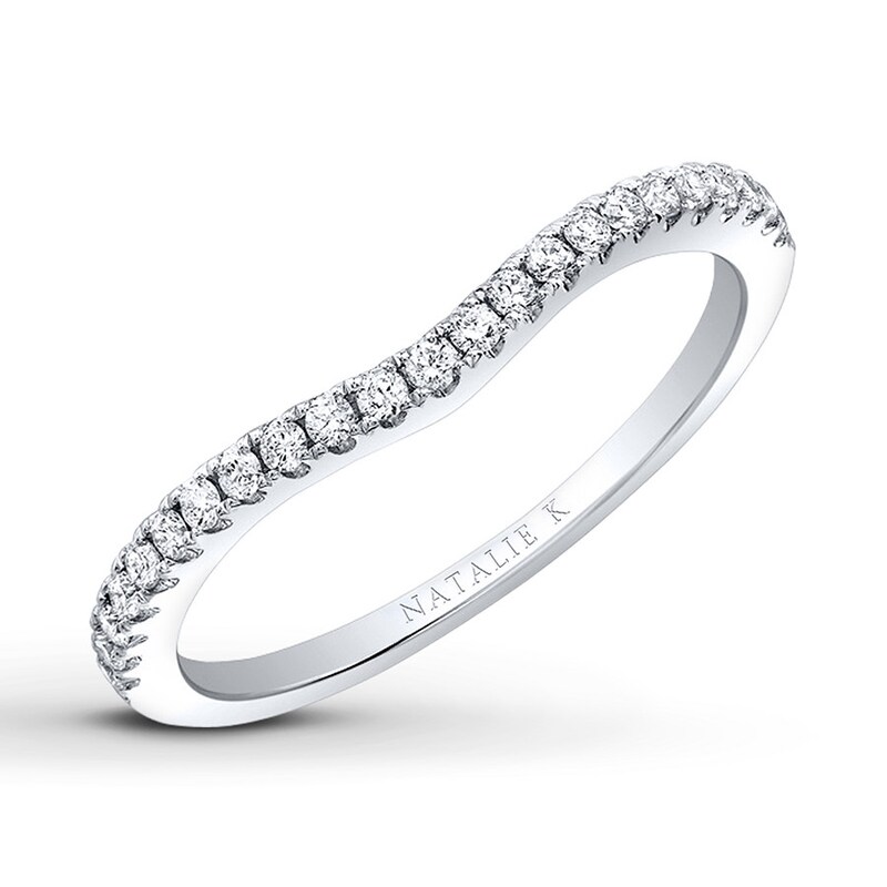 Natalie K Diamond Band 1/5 ct tw Round-cut 14K White Gold