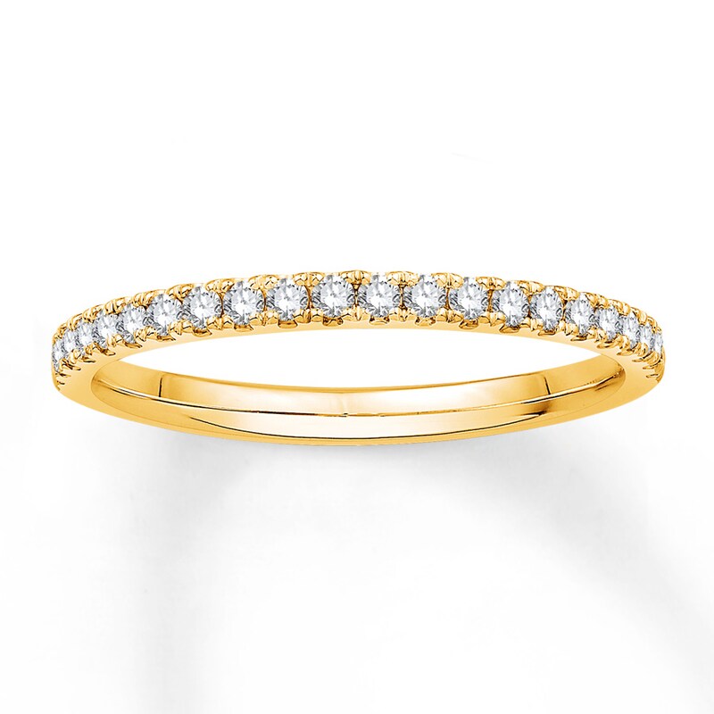 Colorless Diamond Anniversary Band 1/4 ct tw Round-cut 14K Yellow Gold