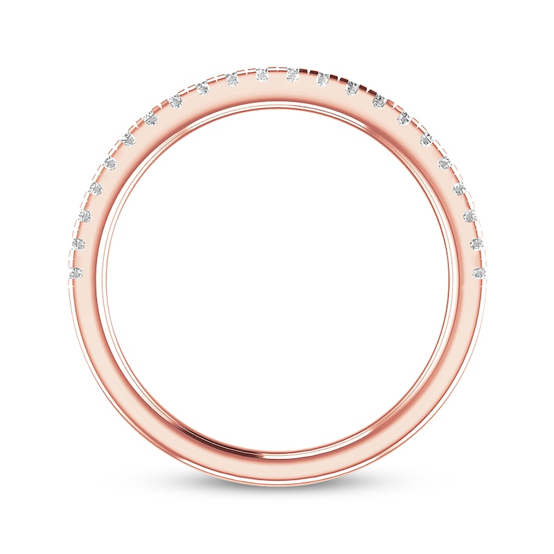 Colorless Diamond Band 1/4 ct tw Round-cut 14K Rose Gold