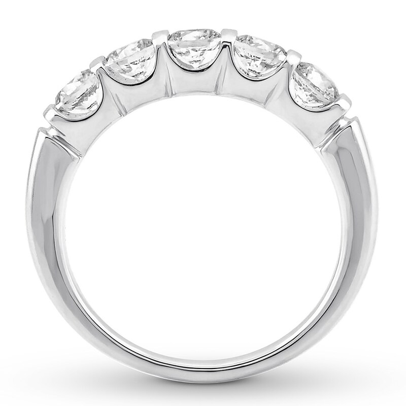 Diamond Anniversary Ring 1 carat tw Round 14K White Gold