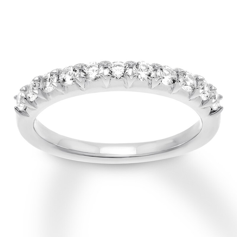 Main Image 1 of Diamond Anniversary Band 1/2 carat tw Round-cut 14K White Gold