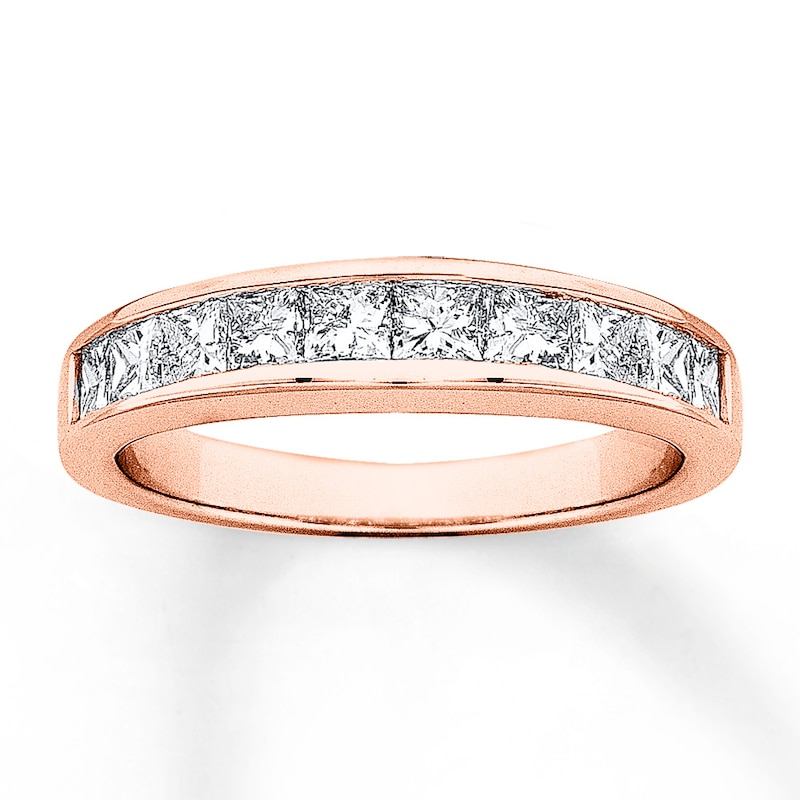 Diamond Anniversary Band 1/2 ct tw Princess-cut 14K Rose Gold