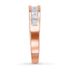 Thumbnail Image 2 of Diamond Anniversary Band 1/2 ct tw Princess-cut 14K Rose Gold