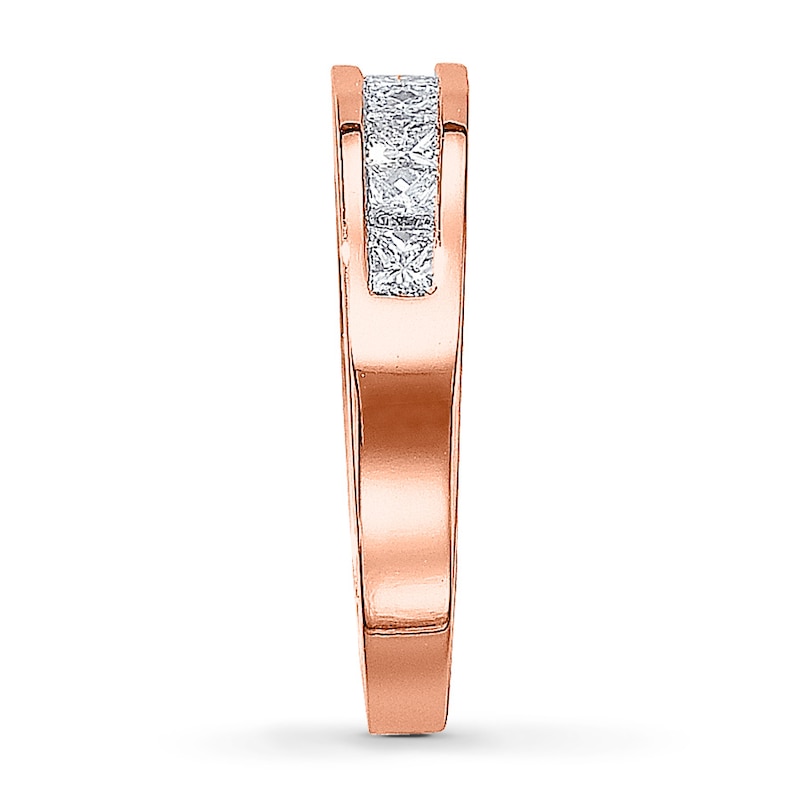 Diamond Anniversary Band 1/2 ct tw Princess-cut 14K Rose Gold