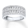Thumbnail Image 0 of Diamond Anniversary Band 1-1/4 ct tw Ideal-cut 18K White Gold