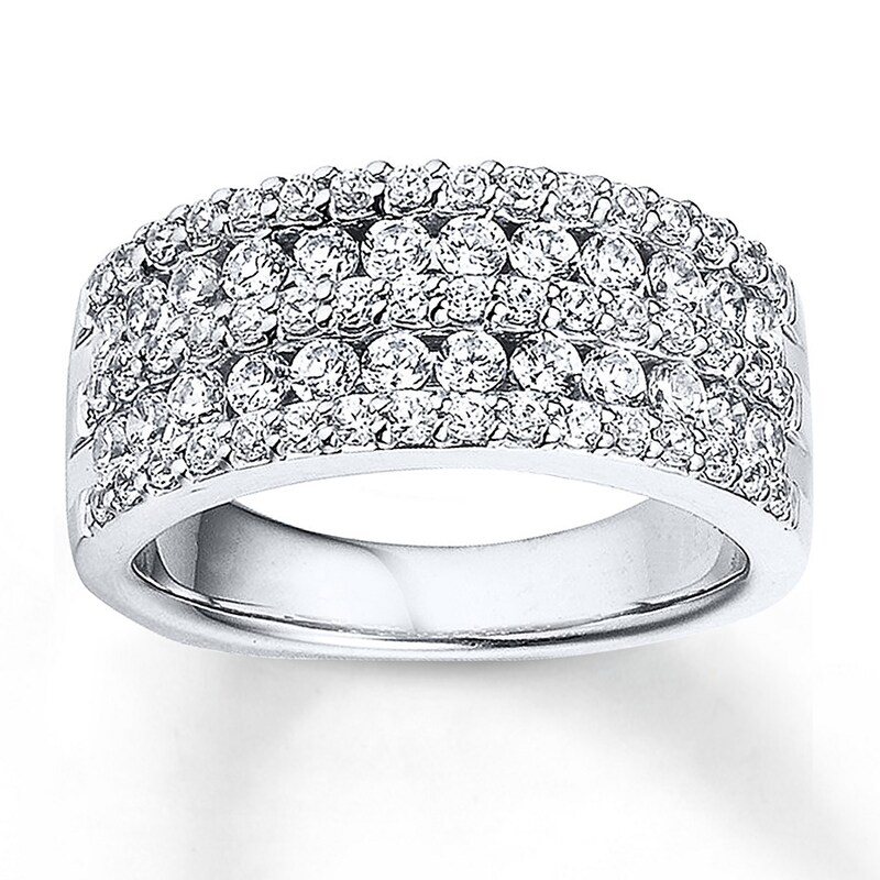 Diamond Anniversary Band 1-1/4 ct tw Ideal-cut 18K White Gold