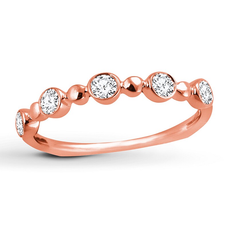 Diamond Anniversary Band 1/3 ct tw Round 18K Rose Gold