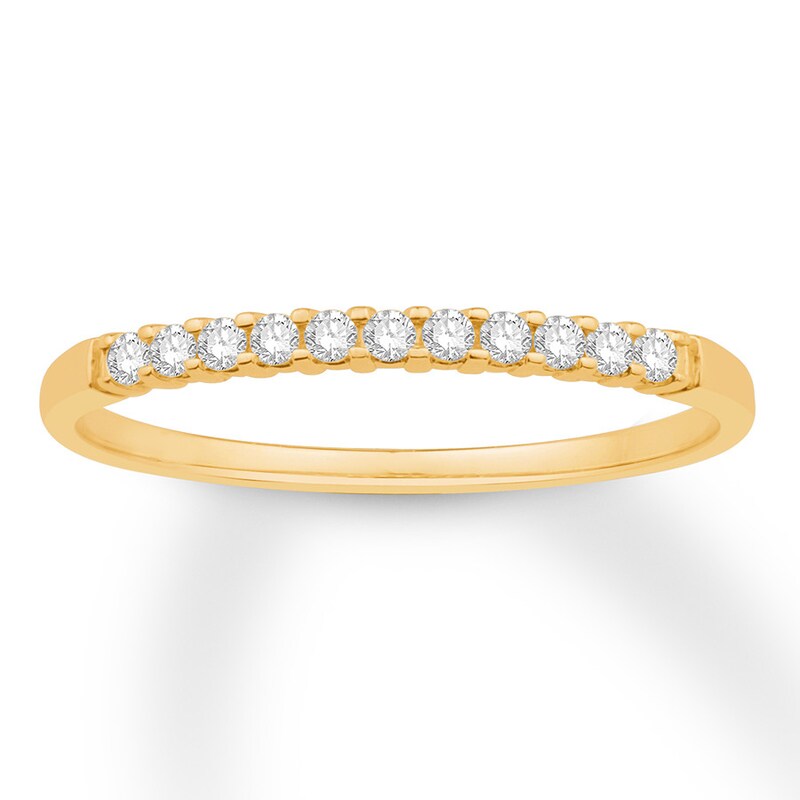 Diamond Anniversary Band 1/10 ct tw Round-cut 10K Yellow Gold